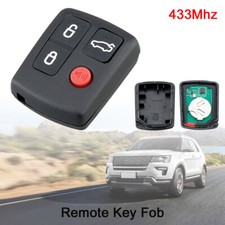 Black ABS Plastic Car Key Fob Case 3 Button Keypad for Ford Territory SX