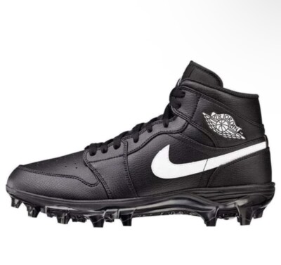 black and white jordan cleats
