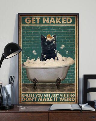 Cartello In Latta Vintage 20x30 Cm – Get Naked Unless You Are Just Visiting – Per Casa, Bar, Man Cave