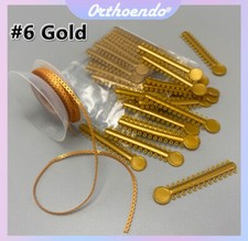 Gold Power Chain Dental Orthodontics Elastic Ligature Ties Bands Brackets Braces