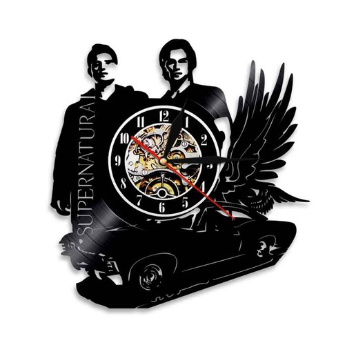 Supernatural LED Light Remote Control Vinyl Record LP Wall Clock Decor - Picture 4 of 7
