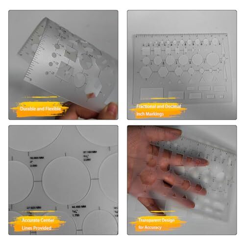3 Pack Circle Template Round Stencil for Drafting Building Formwork Drawing - Picture 6 of 7