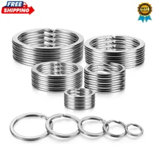 Key Rings Stainless Steel Assortment Heavy Duty Split Key Ring Loops in Small..