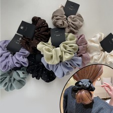 Women Girl Hair Scrunchies Shiny Starry Chiffon Elastic Hair Bands Large Simp  