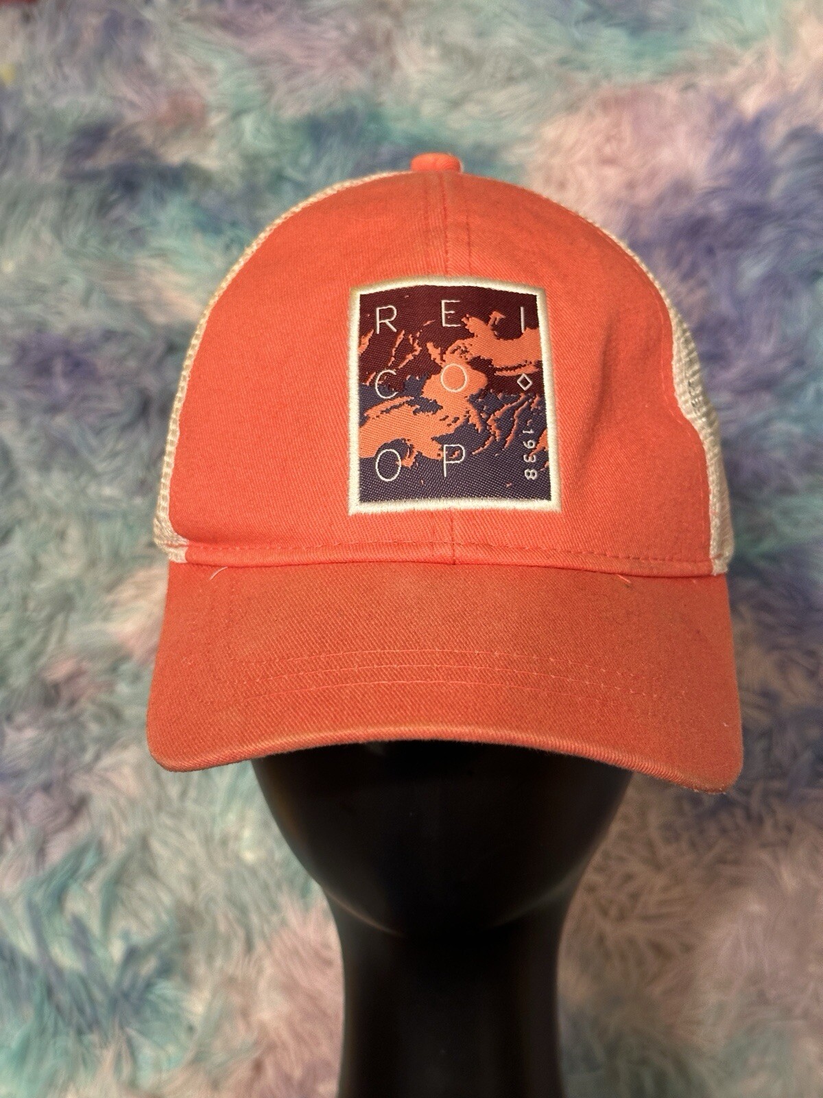 REI Co-Op Coral White Adjustable Vented Snapback Trucker Hat for Men