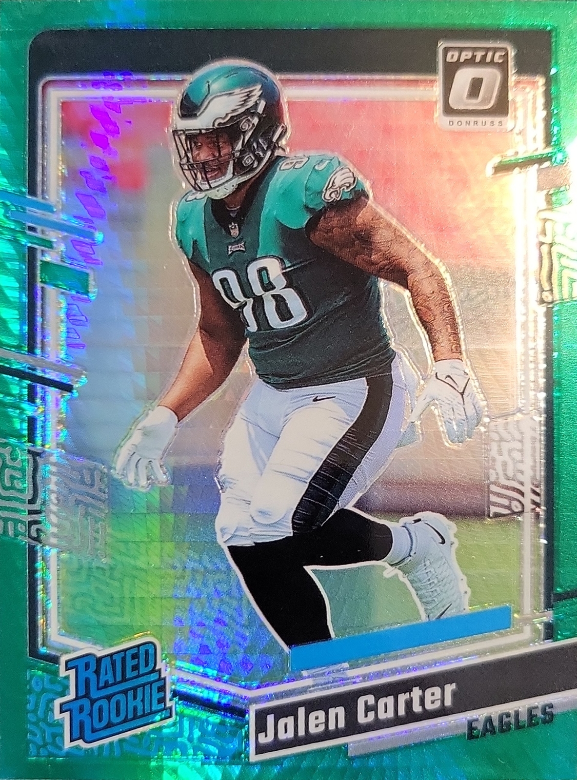 2023 Donruss Optic Rated Rookies#281 Jalen Carter Green Hyper