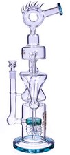 Grueso Bong Lookah® 17" ALTO Alien BONG Tubo de Agua Vidrio Pesado Cachimba Verde azulado *EE. UU.*