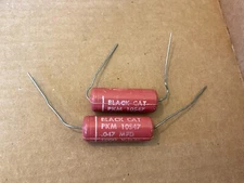 2 NOS Cornell Dubilier Black Cat .047 uf 1000v Capacitors TESTED 1kv caps (Qty)