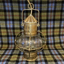 Original Vintage Nautical Ships Onion lantern (converted to electric )
