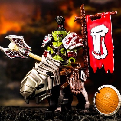 World of Warcraft Orc Warband Minifigures (6 Orc Minis + 1 Warg)