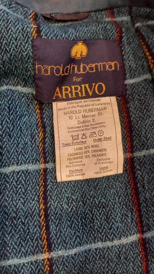 Nuevo con etiquetas Gabardina Impermeable Damas Cinturón Clásico De Colección Talla 8 Lana Cachemira Irlanda  Foto 2 de 4