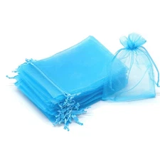 100Pcs Sheer Organza Gift Bags with Drawstring, Mesh Party Favor Bags Jewelry...