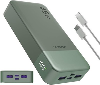 Green+Blue PowerBank 20000mAh 45W Charging Portable External Battery Backup