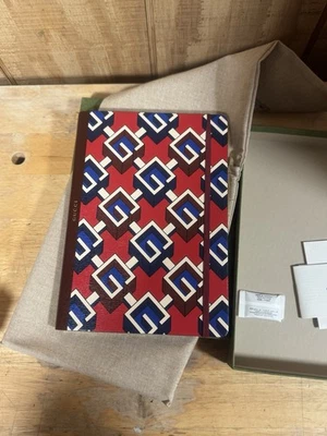 NIB! Authentic Gucci Luxury Notebook Journal Geometric G Printed Red - Image 1 of 4