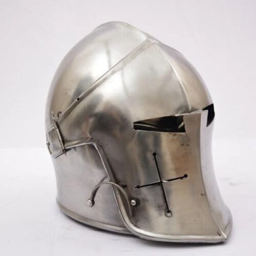 Armadura Medieval Barbuta Casco Hecho a Mano Casco de Guerrero ~ Mejor Halloween/Navidad - Imagen 2 de 5
