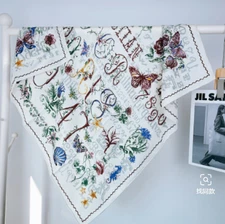 100% Silk Mulberry Women flower print Square Wrap 88X88cm Bandana Scarf new