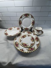 Vtg Royal Albert Old Country Roses Bone China 6 Piece Place Settings Sold Each