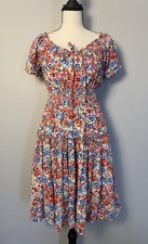J.Crew NWOT Smocked Farmers Market Dress. Size 4. Puff Sleeve. Flounce.