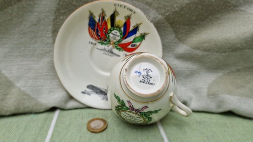 First World War Commemorative Victory Cup & Saucer by Chelson China - Picture 3 of 5