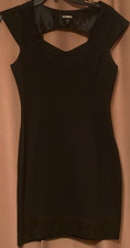 Express Black Sleeveless V-Neck Cutout Sheath Short Dress Size 6