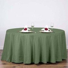5 WILLOW GREEN 120 Inch ROUND TABLECLOTHS Wedding Decorations Party Table Covers
