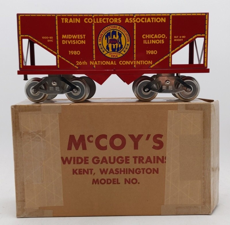 McCoy 1000-80 Standard Gauge TCA 1980 National Convention Coal Car EX/Box