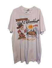 Vintage Night Pajama Grumpys Bed  Breakfast Sleepwear T-shirt As-Is Distressed