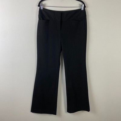 Express Editor Flare Trouser Dress Pants Size 8 Black Mid Rise