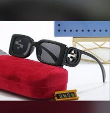 Dolce & Gabbana DG-2046 Women’s Oversized Square Sunglasses Black/Gray Logo