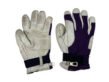 UNBRANDED Blue/White PAKISTAN-MADE x SHEEP-SKIN LEATHER GLOVES Winter Men's S