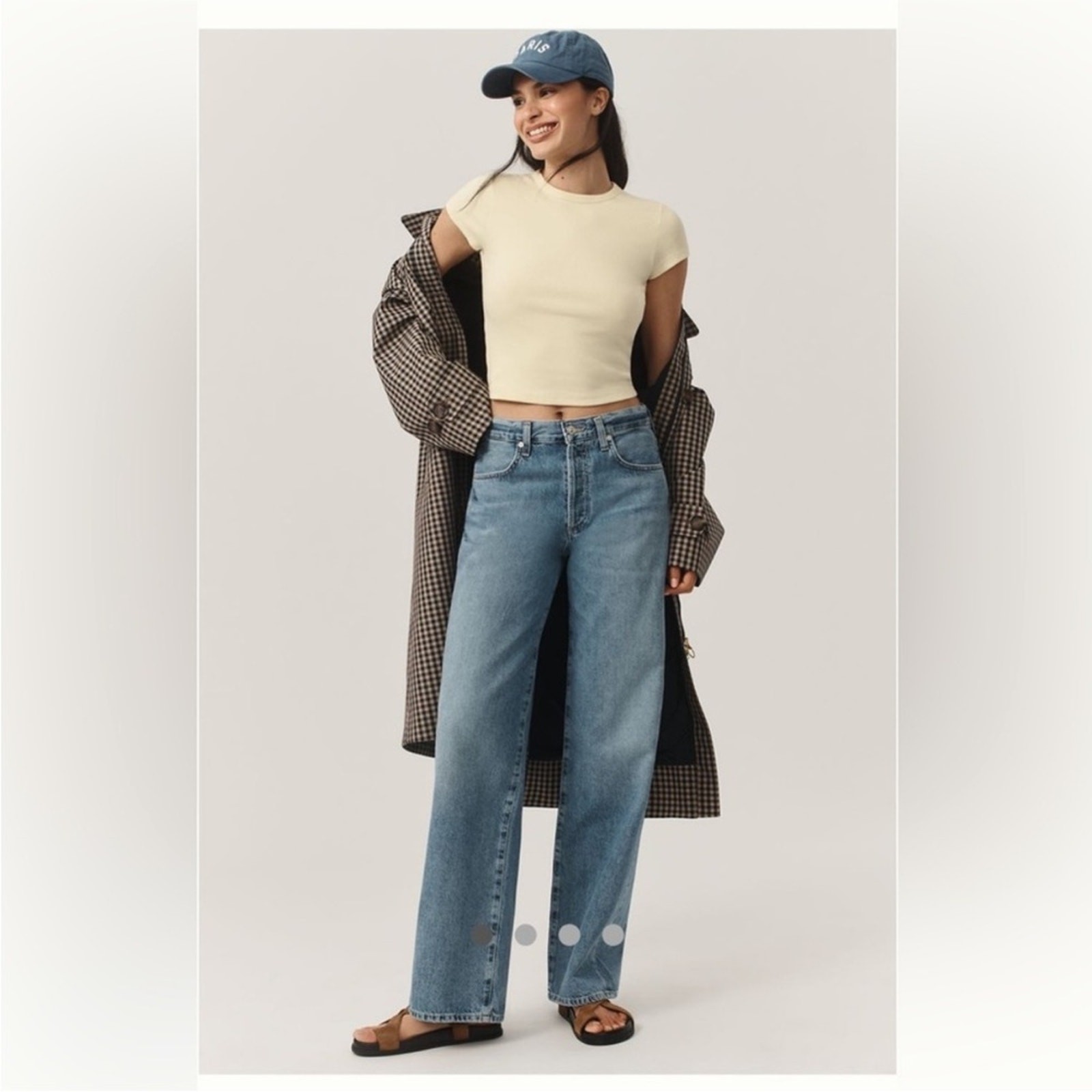 Citizens of Humanity Jeans Annina Wide Leg High Rise in Meuse Blue Wash