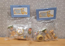 1997 Enesco Cherished Teddies St Patrick's Day Dollhouse Miniatures Pack Set NOS