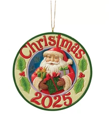 Jim Shore Dated 2025 Santa with Gifts Annual Ornament 6017308