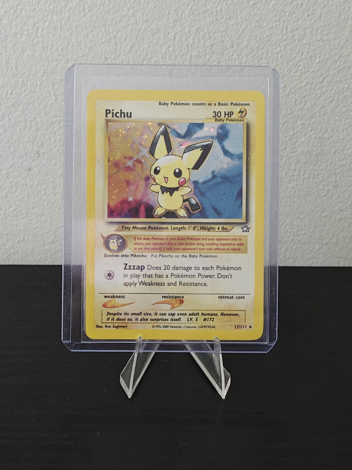 PICHU HOLO 12/111 ピチュー 英語版 ポケットモンスター Pichu 2000