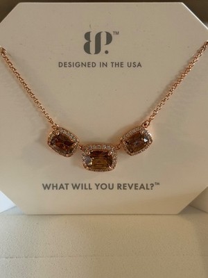 Bomb Party Necklace  Loving This Life  RBP8328 Brown Tourmaline RoseGold Pl