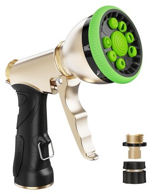 RAINPOINT Garden Hose Nozzle Heavy Duty Metal Hose Sprayer Nozzle 9 Adjustable