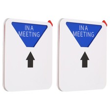 2Pcs 5.1" Do Not Disturb/Please Knock/Out of Office/In a Meeting Sign