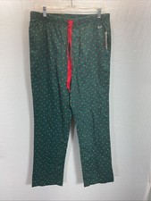 New Vineyard Vines Christmas Pajama Pants Men's M Green Holiday Woody Tree Whale