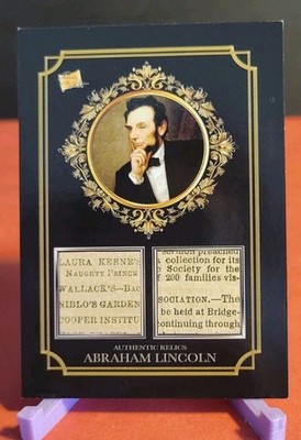 2024 Pieces fo the Past Abraham Lincoln #8A Duel Relic read description