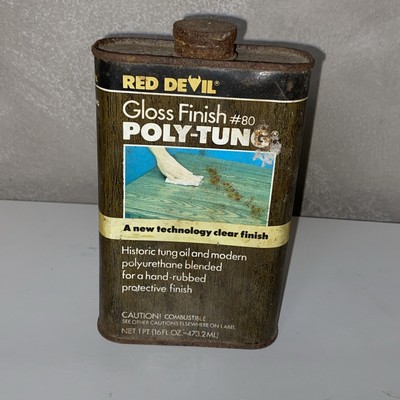 Vintage Poly-Tung Gloss Finish #80 Tung Oil Polyurethane Blend Red