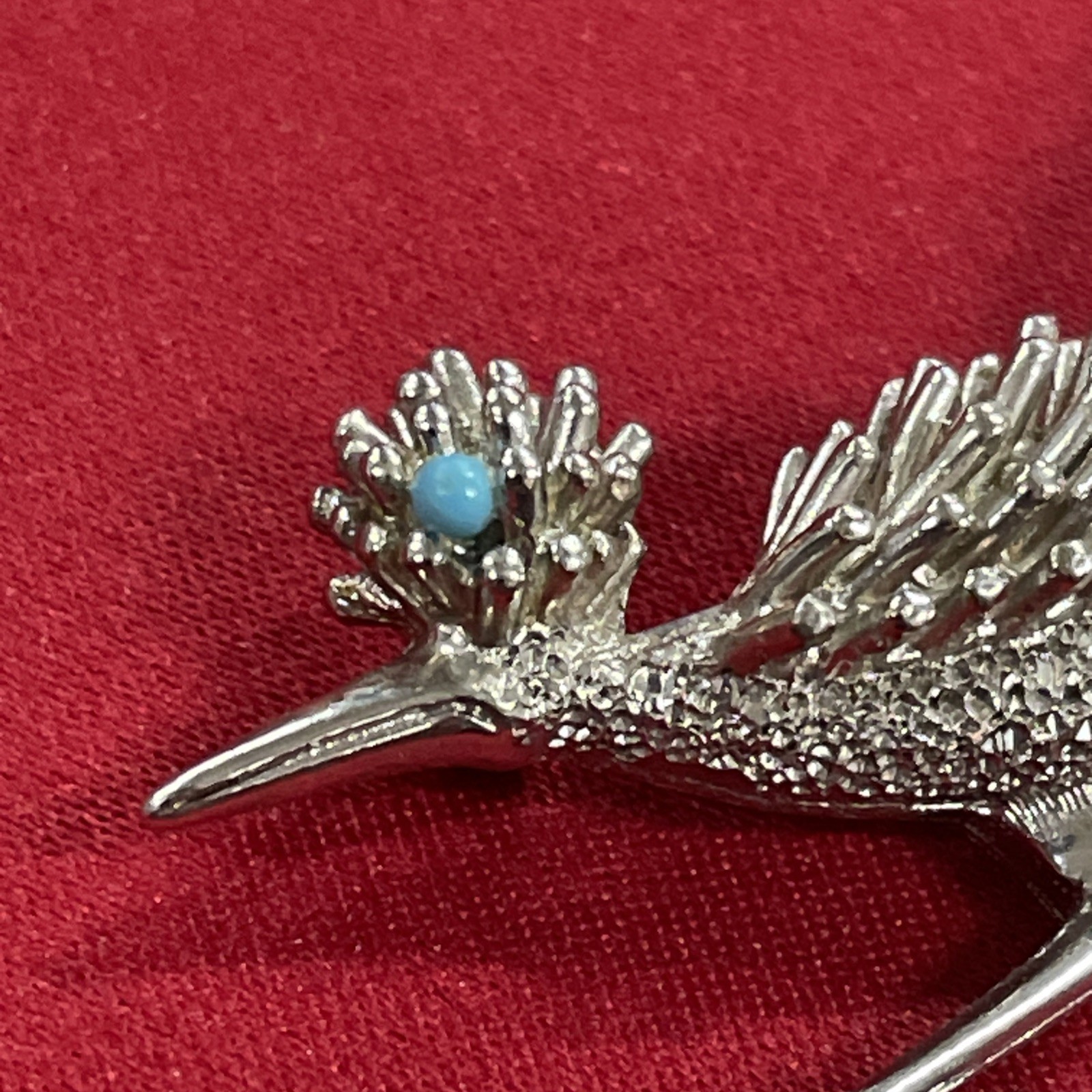 Sterling Silver 925 Roadrunner with Turquoise Eye… - image 3