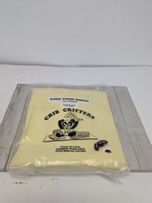 New Crib Critters Knit Twin Sheet Hugger Top Sheet 100 Cotton - USA - Yellow