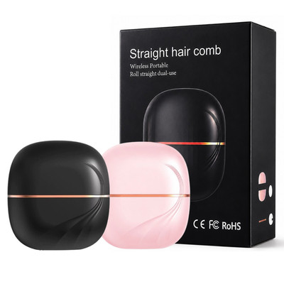 Cordless Hair Straightener Comb USB-C Rechargeable Ionic Travel Mini Portable