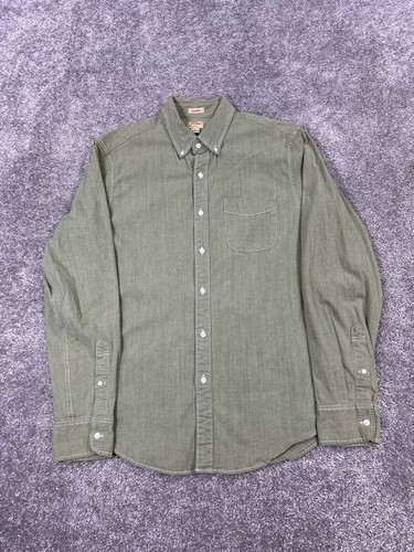 J.Crew Hemd Herren Medium Grün Baumwolle Knopfleiste