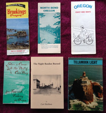 OREGON COAST COLLECTION: BOOKS, BROCHURES, BIKE MAP; BROOKINGS, COOS BAY & MORE