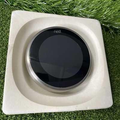 Google Nest Learning Thermostat A0013 ZQAT30 3rd Gen Stainless Steel With Base