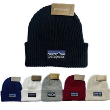 Unisex Patagonia Knit Cuffed Beanie cap Knitted hat Skiing Warm Hat -Free Tax