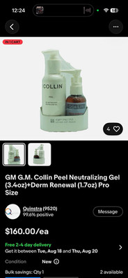 G.M. Collin Pro Size Set: Peel Neutralizing Gel 3.4 oz + Derm Renewal 1.7