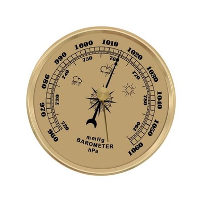 Mechanical Barometer Barometric Pressure Gauge Metal Frame Accurate Embedded 9cm