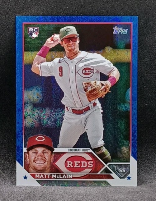 2023 Topps Update #US199 Matt McLain Blue Foil /999 RC